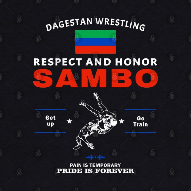 Sambo Dagestan Wrestling by NicGrayTees